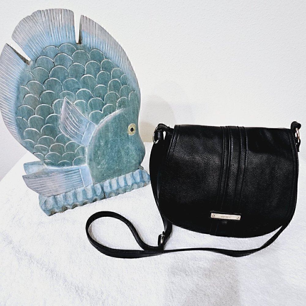 Nine West Black Saddle Bag Crossbody